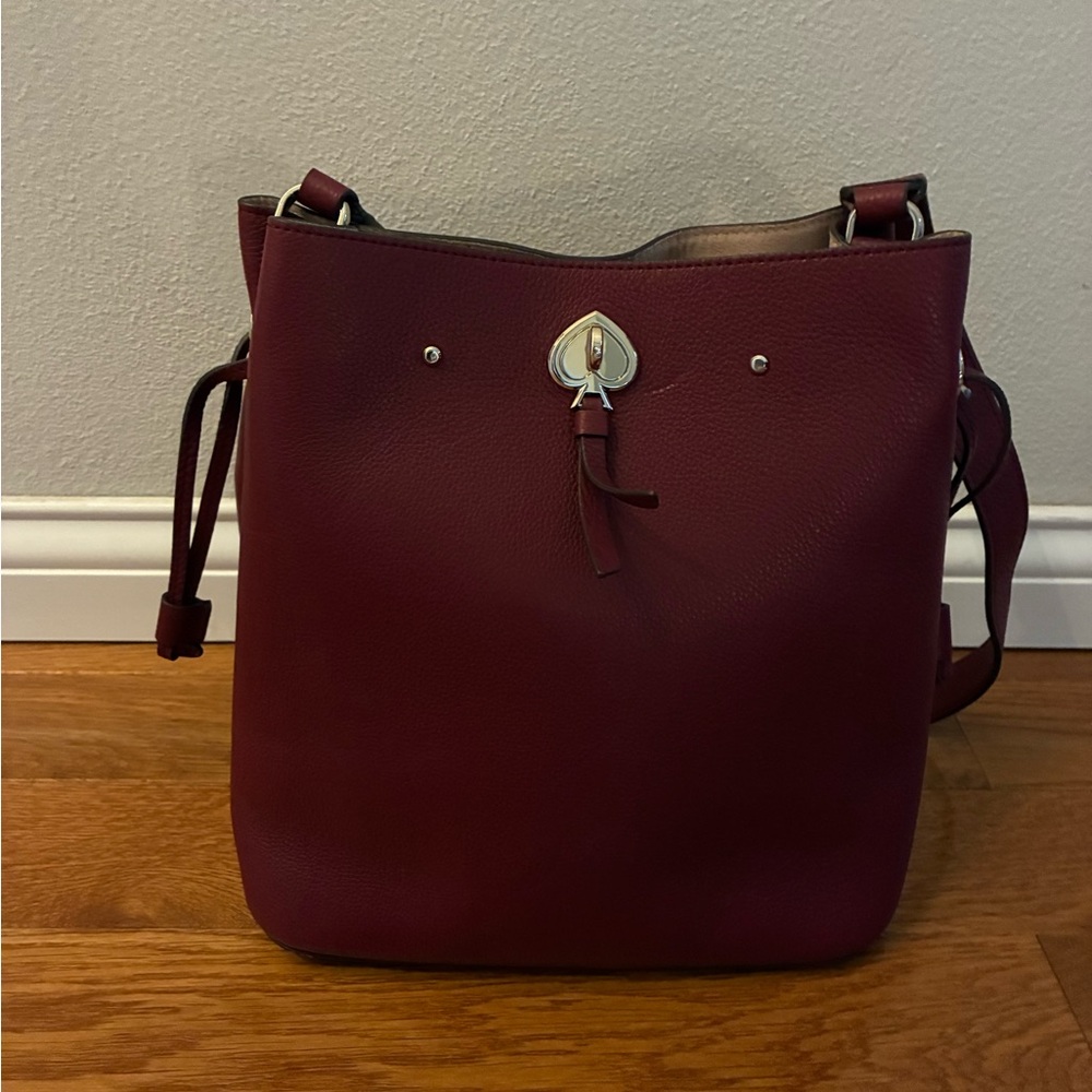 Kate Spade Marti Large Bucket Bag Pebbled Leather Crossbody Shoulder Purse
